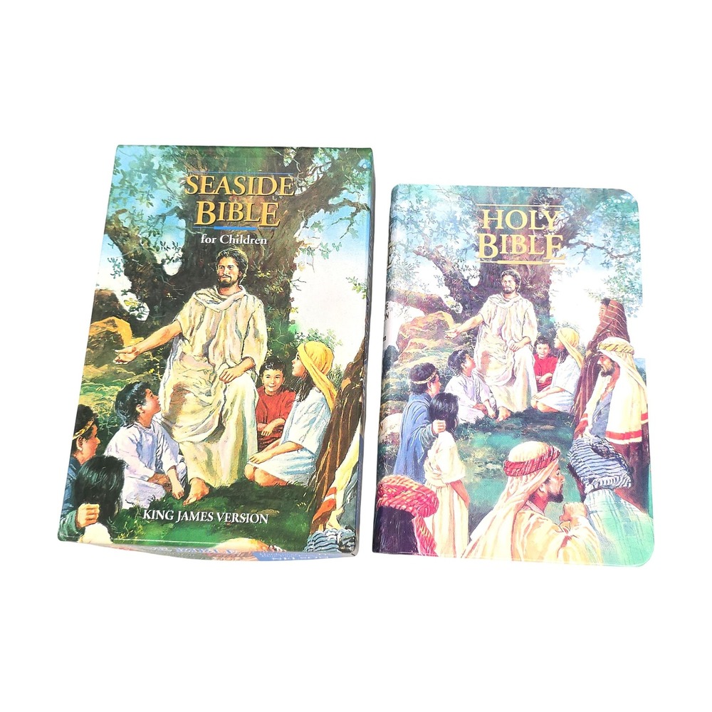 Thomas Nelson Seaside Bible for Children KJV 1987 Illustrated Slipcase Excellent